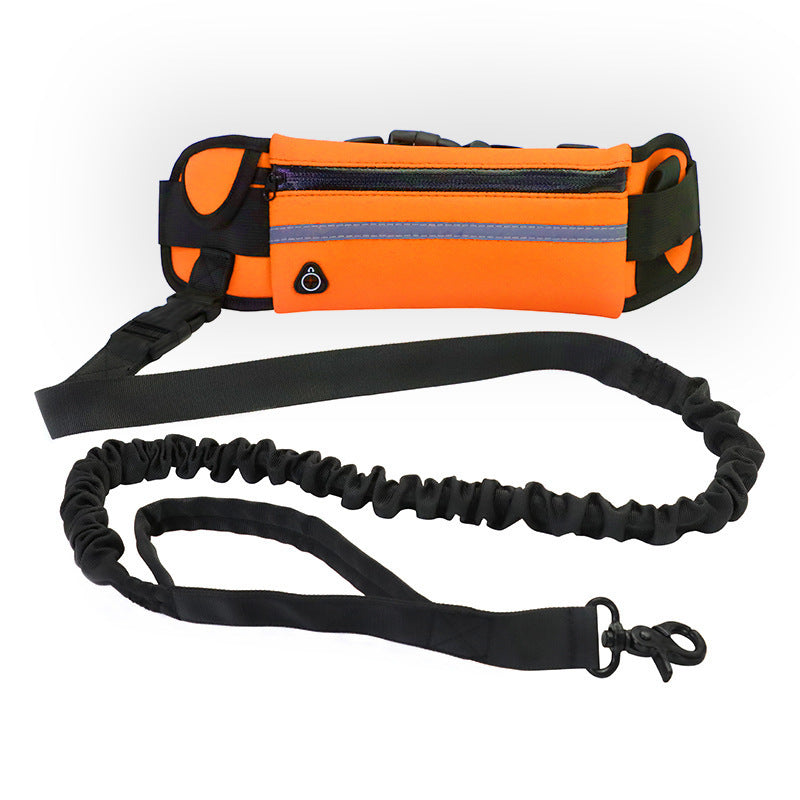 Hands-Free Dog Leash Belt – Shock-Absorbing Bungee, Phone Pocket & Water Bottle Holder - Pawticaa