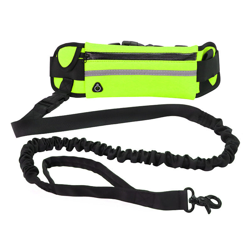 Hands-Free Dog Leash Belt – Shock-Absorbing Bungee, Phone Pocket & Water Bottle Holder - Pawticaa