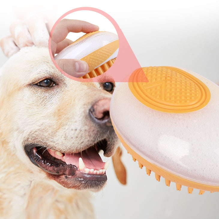 2-in-1 Pet Bath & Massage Brush – Soft Silicone Grooming Tool for Dogs & Cats - Pawticaa