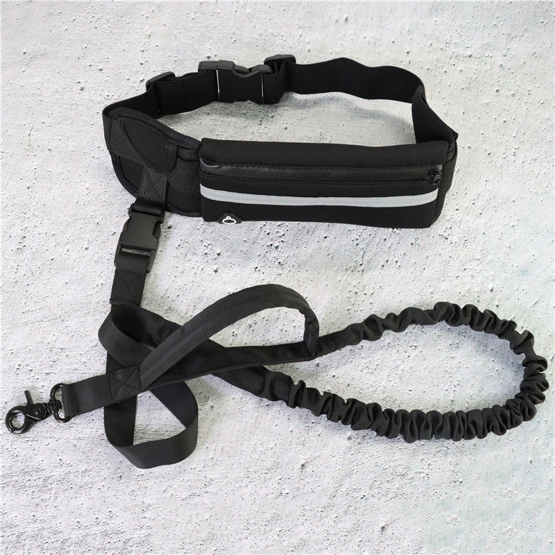 Hands-Free Dog Leash Belt – Shock-Absorbing Bungee, Phone Pocket & Water Bottle Holder - Pawticaa