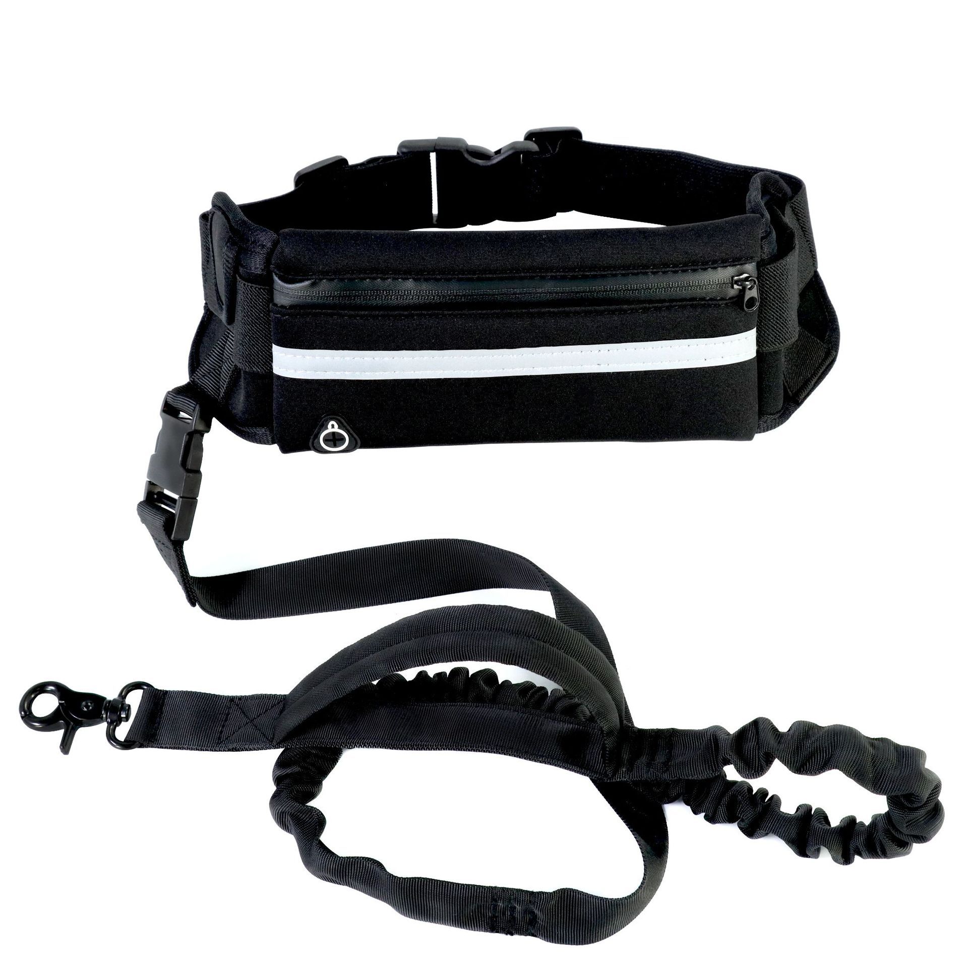 Hands-Free Dog Leash Belt – Shock-Absorbing Bungee, Phone Pocket & Water Bottle Holder - Pawticaa